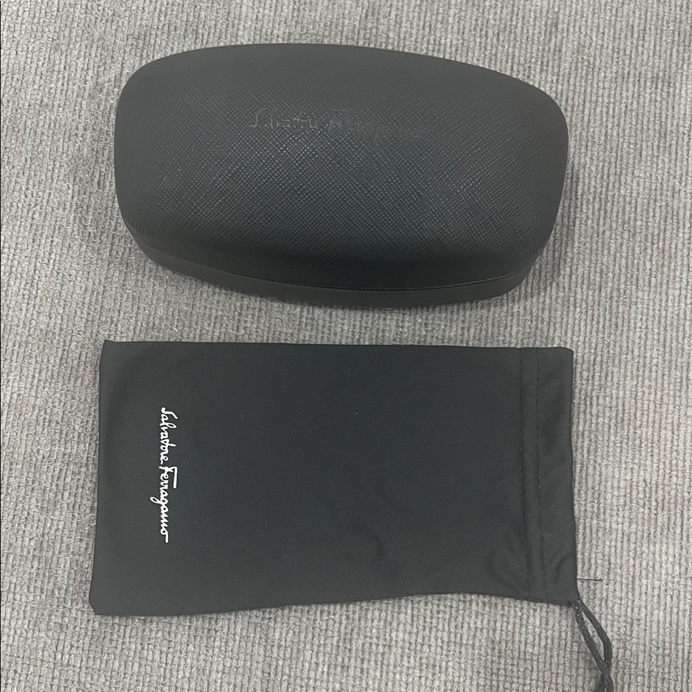 Salvatore Ferragamo Black Eyewear Case and Pouch